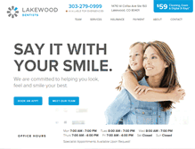 Tablet Screenshot of lakewooddentistsoffice.com